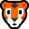 Tiger Face emoji on Microsoft
